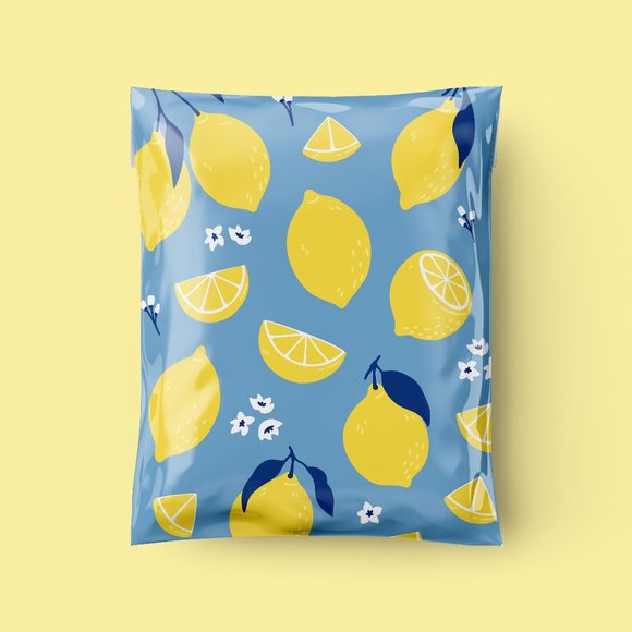 Graceful Mailers Other - 10x13 Lush Lemon Blue & Yellow Poly Mailers 50 Ct